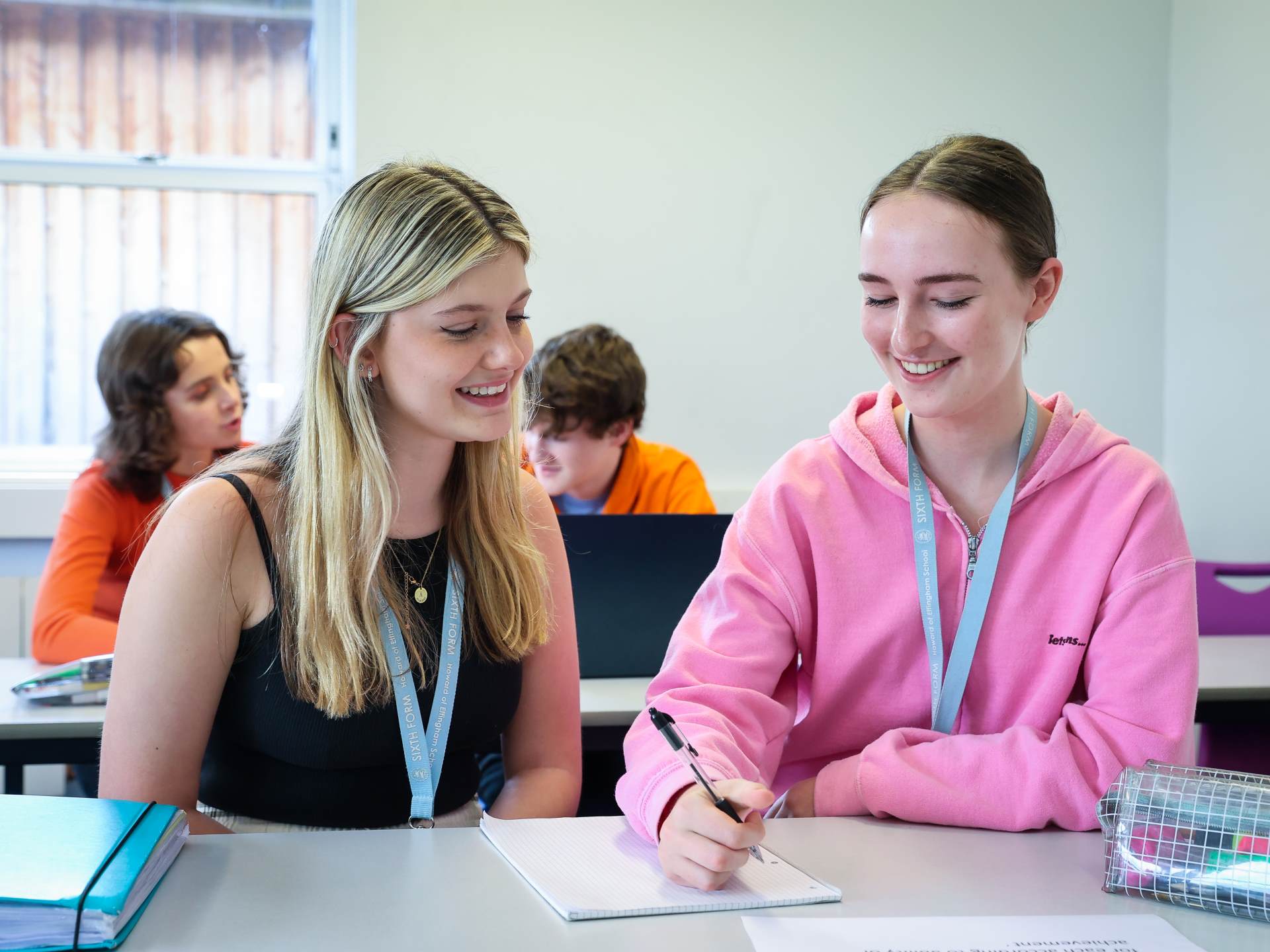 Students smiling